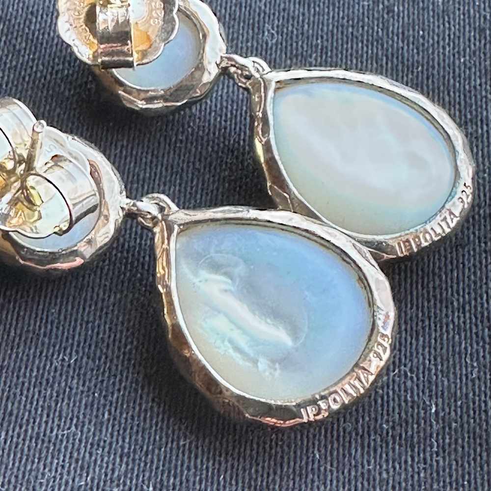 NWOT Ippolita Rock Candy Snowman Mother-of-Pearl Earrings - Picture 4 of 14